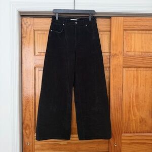 Madewell Superwide-leg Pants in Black Corduroy